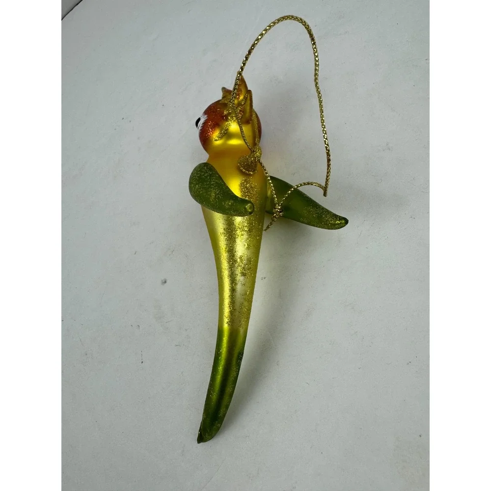 Vintage Blown Glass Parrot Bird Polly Slavic Treasures Christmas Ornament